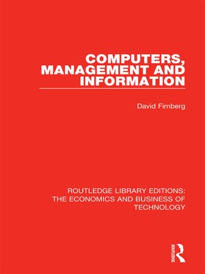 cover image of Computers, Management and Information